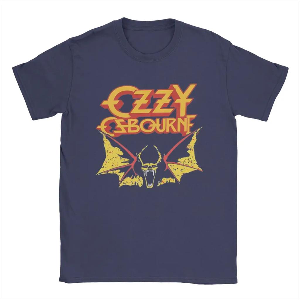Men Ozzy Osbourne T Shirt Pure Cotton Tops Fun Short Sleeve Crewneck Tee Shirt Graphic T-Shirts