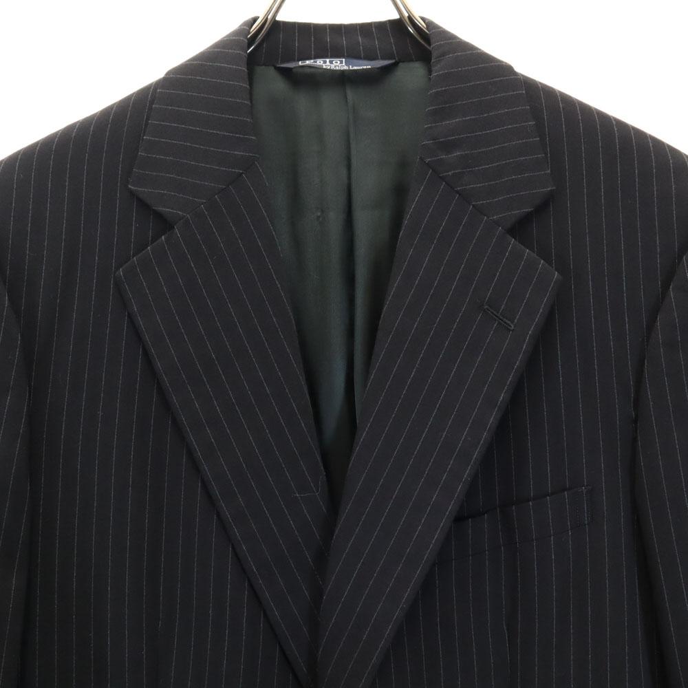 Костюм в полоску Polo by Ralph Lauren Сделано в Испании Комплект 40 Угольно-черный Мужской Б/у