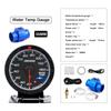 CNSPEED 60mm Water Temperature Gauge 20-120 Celsius with 1 / 8NPT Water Temperature Seal Pipe Sensor Adapter