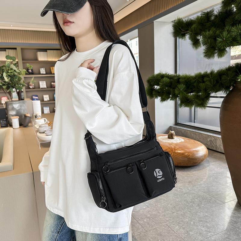 Unisex Crossbody Bag with Multi-pockets – Large Capacity Water-Resistant Sling Pack, for Commute & Travel