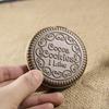 1 шт. симпатичное шоколадное печенье в форме печенья Oreo с шоколадным дизайном, зеркало для макияжа с 1 расческой, набор для женщин, складное зеркало для макияжа