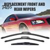 Natural Rubber Wiper Blades 3Pcs/Set Beam for Chery Tiggo 8 Plus Pro Car Window Cleaning Accessories MAX 2020-2024, 23"+18"+9" Front Rear Blades,