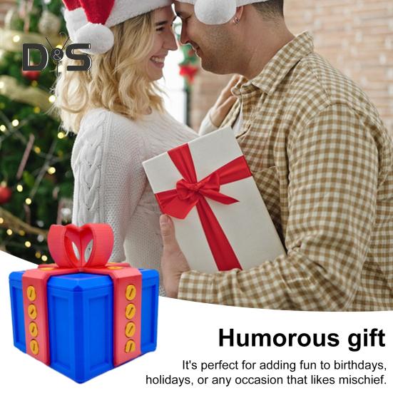 3D Annoying Gift Box Interactive Puzzle Toy Gift Box with Screws Prank Surprise Gift Box Desktop Ornaments for Friends Kids