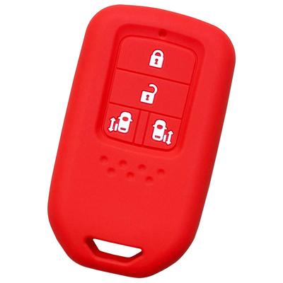 Силиконовый чехол IKT Smart Key для автомобилей Honda 4 кнопки Красный / Step Wagon