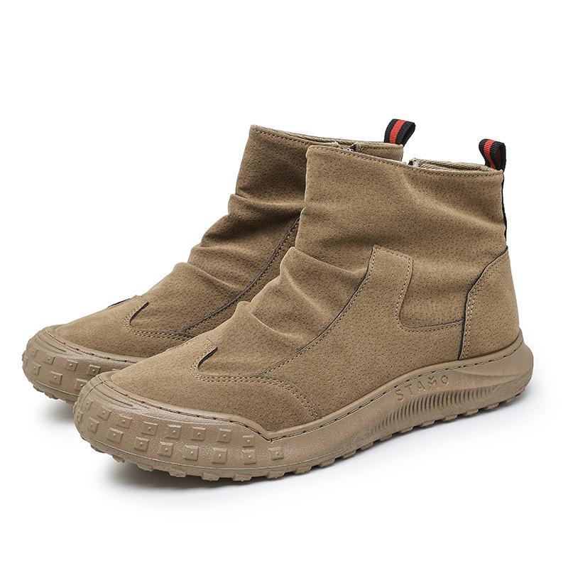 Boots men's autumn and winter new casual men's high-top shoes dirt-resistant waterproof Martin boots retro suede men's boots