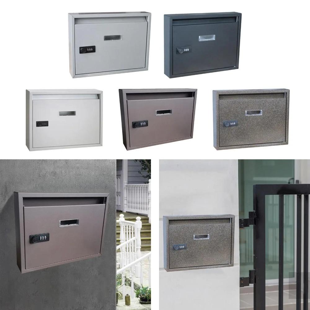 Metal Mailbox Letter Box Wall Mounted Mail Box Universal Postbox for School Outdoor Street House