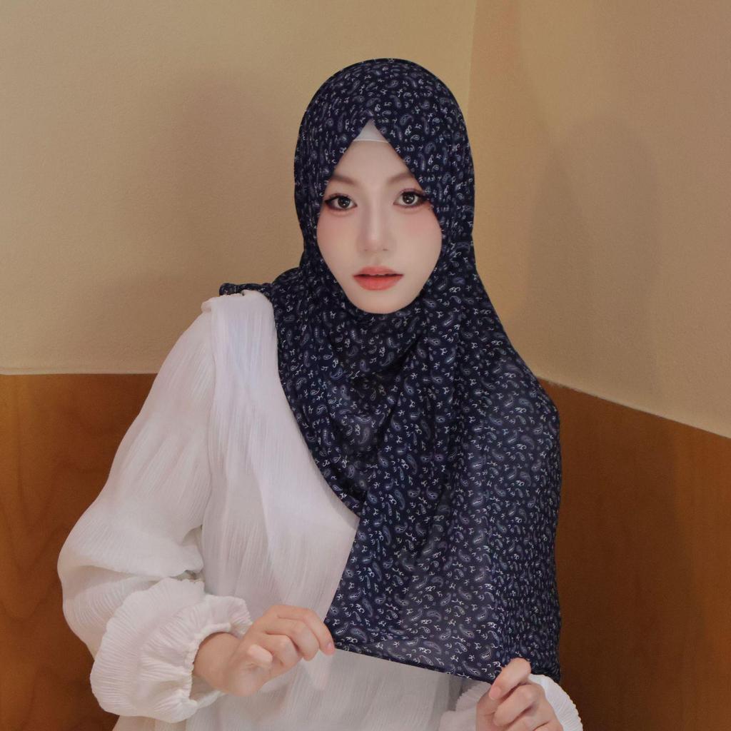 Spring/Summer 2025 Floral Chiffon Scarf Shawl for Sun Protection