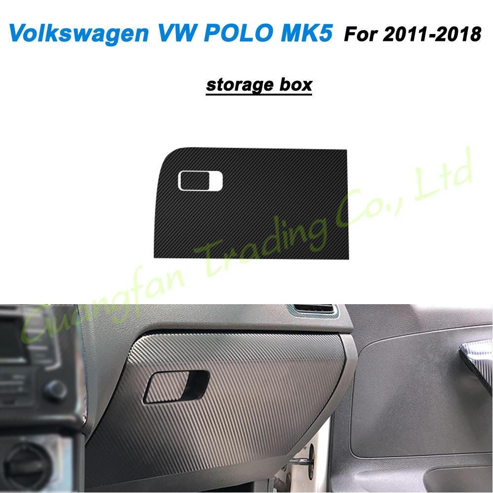 3D/5D Carbon Fiber Car Interior Center Console Cover Color Change Molding Sticker Decals For Volkswagen VW POLO MK5 2011-2018