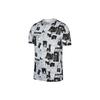 Air Jordan Rivals Newspaper Print Sports Crew Neck Short Sleeve T-Shirt Men Tops Grey CD5849-100