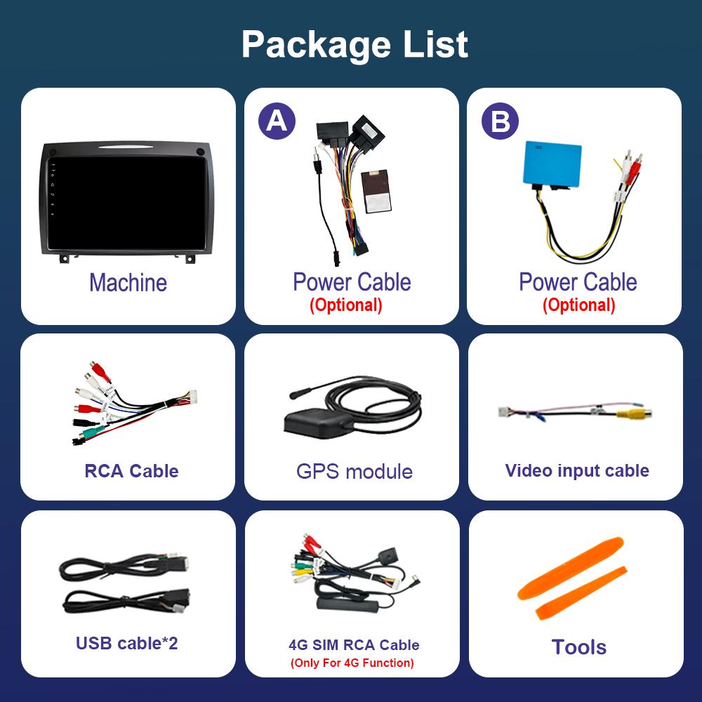 Мультимедийный плеер для автомагнитолы для Mercedes Benz SLK Class R171 2004 - 2011 Операционная система Android 4G DSP Стерео Навигация GPS WIFI IPS Сенсорный экран