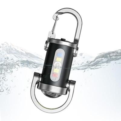 Яркий брелок-фонарик с USB-зарядкой, маленький кемпинговый фонарик, мощный светодиодный фонарь-брелок для выживания на природе, рыбалки, туризма