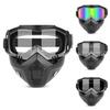 Cycling Face Guard with Detachable Goggles Windproof Sand-proof Breathable Men Women Outdoor Riding Face Shield Protector with Elastic Band