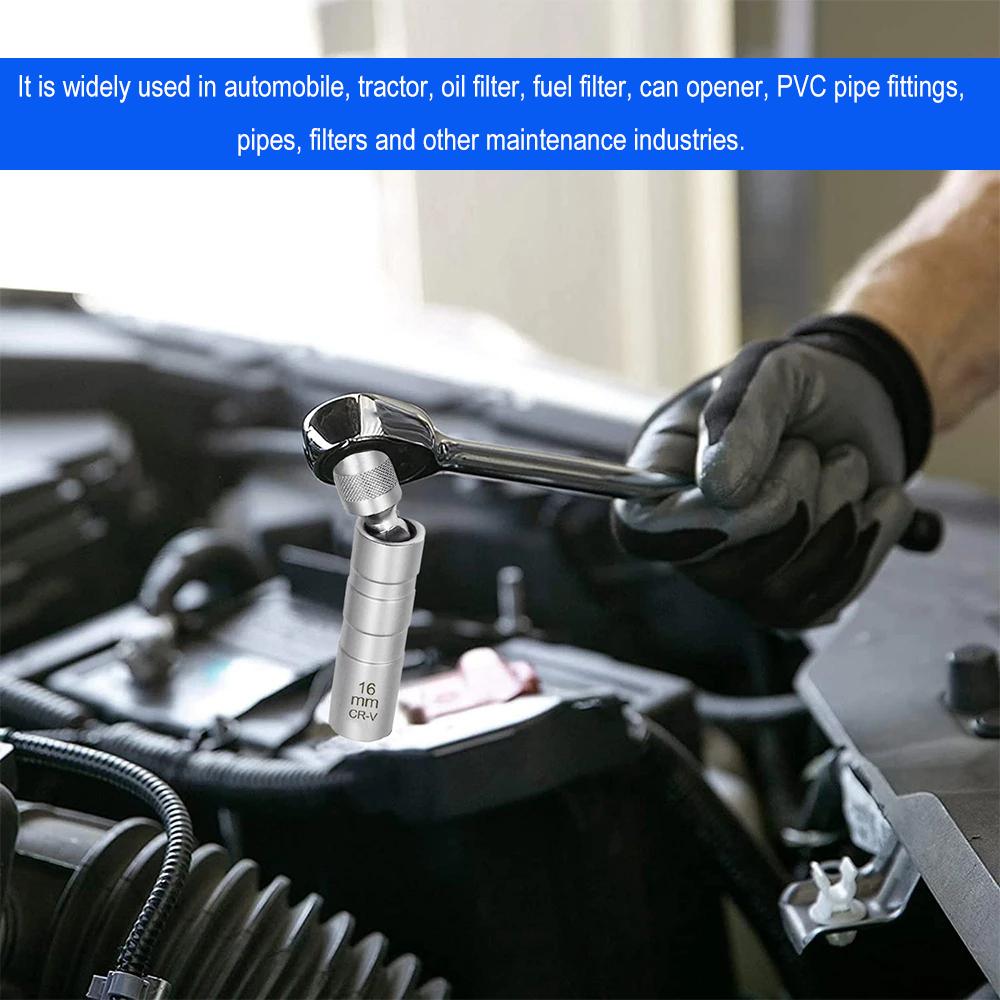 Инструмент для ремонта автомобиля 14/16 мм, торцевой ключ для свечей зажигания, магнитный 12-угольный инструмент для снятия свечей зажигания, тонкостенные торцевые головки 3/8 дюйма