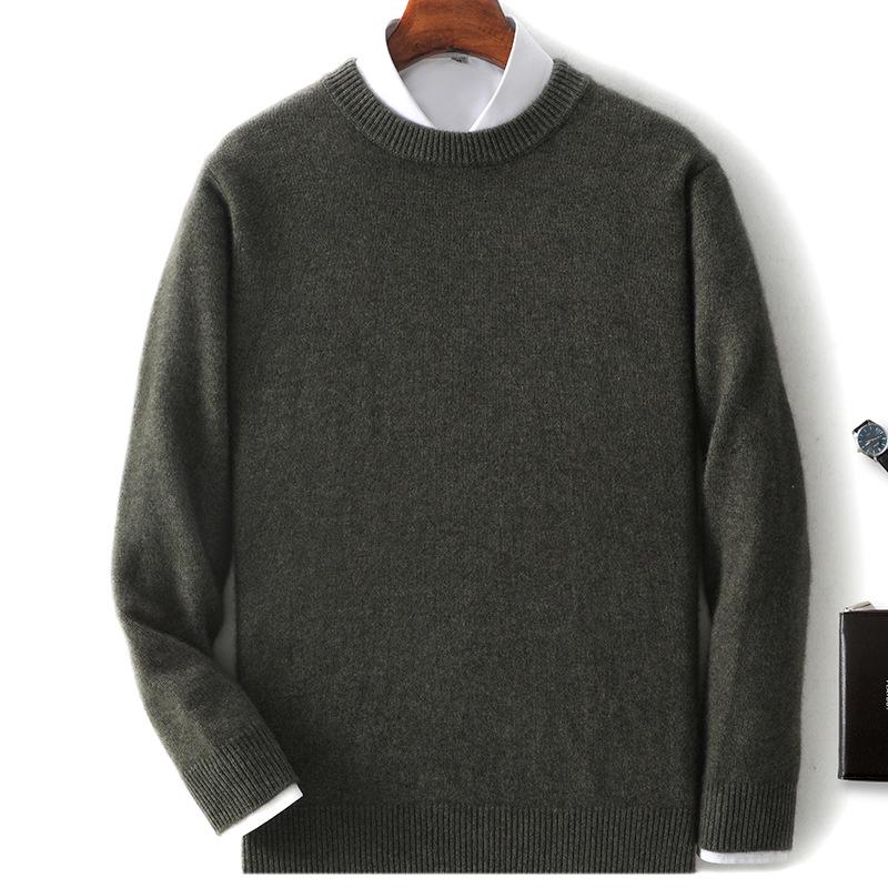 Новый кашемировый свитер утолщенный пуловер с полувысоким воротником с кашемировым свитером мужской внутри