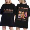 Singer Karol G Fashion Aesthetic T-shirt Manana Sera Bonito Graphic Short Sleeve Men Women Oversized Summer T Shirts Streetwear