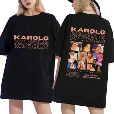 Футболка с эстетикой моды певицы Karol G Manana Sera Bonito с графическим коротким рукавом, мужская и женская, оверсайз, летняя, уличная одежда