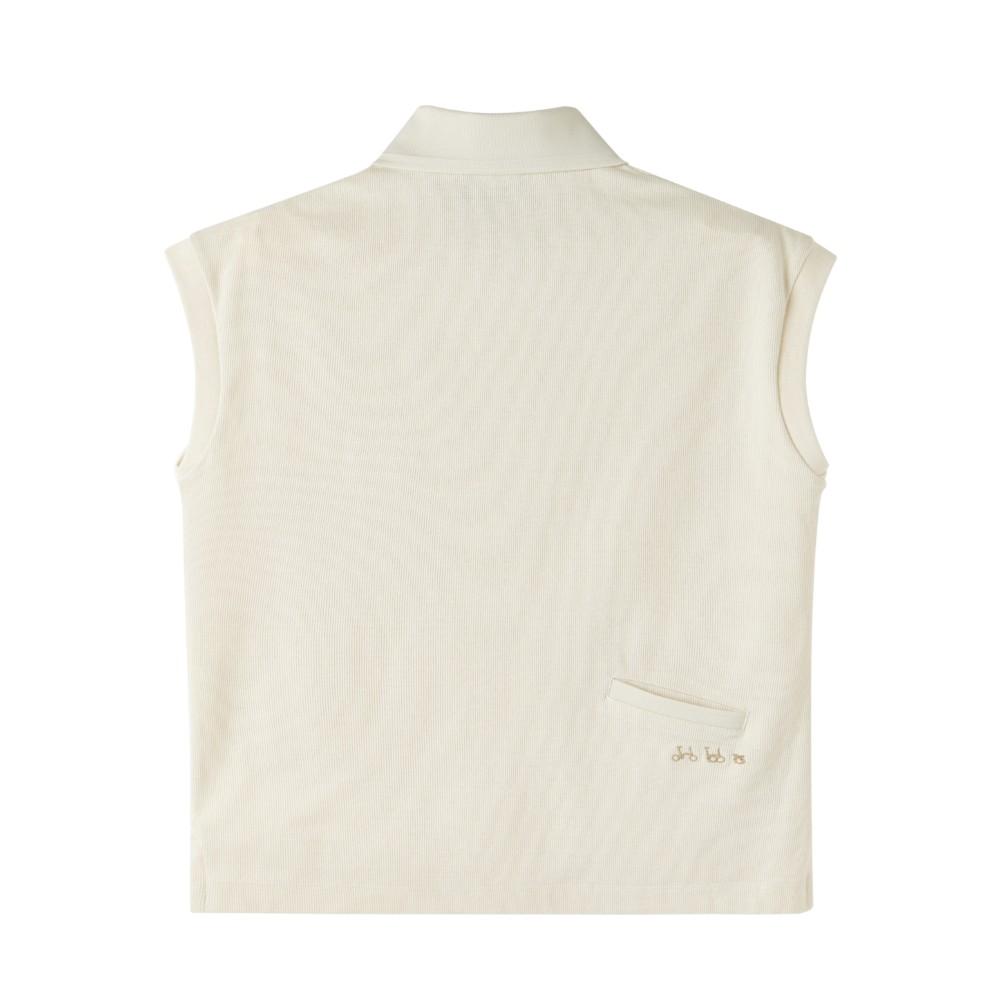 BROMPTON LONDON W Collar T-Shirt - Butter (P252Wpl131)