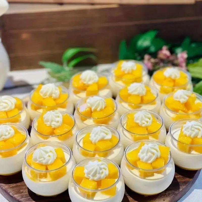 20 шт прозрачные десертные стаканчики мусс десертные стаканчики вечеринка день рождения свадьба ресторан конфеты закуски желе рождество новый год