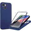 Case - E.F.CONNECTION - for iPhone 14 Plus - 360° Hybrid Protection - Silicone + PET - Navy Blue