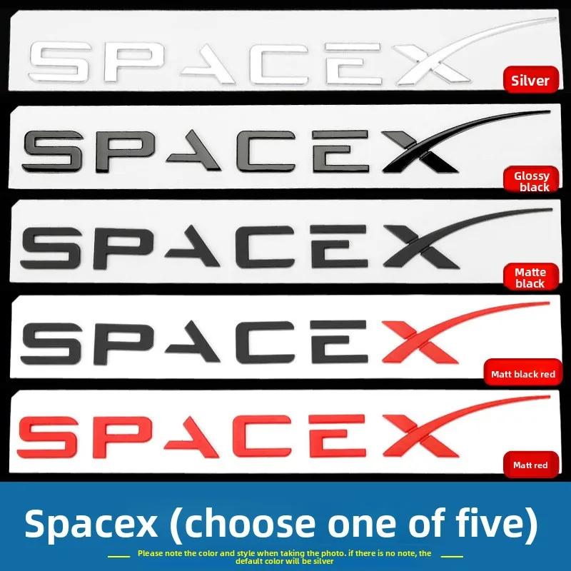 DKRSE1 3d ABS Chrome Black Red Logo Dual Motor Emblem Letters Car Trunk Badge For Tesla Model Y 3 X S Dual Motor Sticker Accessories