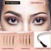 Batch of 4 waterproof 3D eyebrow pencils with 4 fork tips, Microblading Eyebrow Pencil with 4 tips Micro head, long-lasting natural makeup