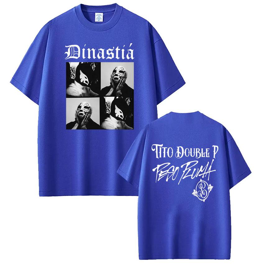 Rapper Peso Pluma Tito Double P Dinastia Album Vintage Print Tees Men Women Fashion Tshirts Gothic Punk Casual Cotton Tshirt