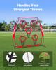 1828.8x1828.8mm Football Trainer Throwing Net, Training Throwing Target Practice Net with 5 Target Pockets, Knotless Net Includes Straps and Portable