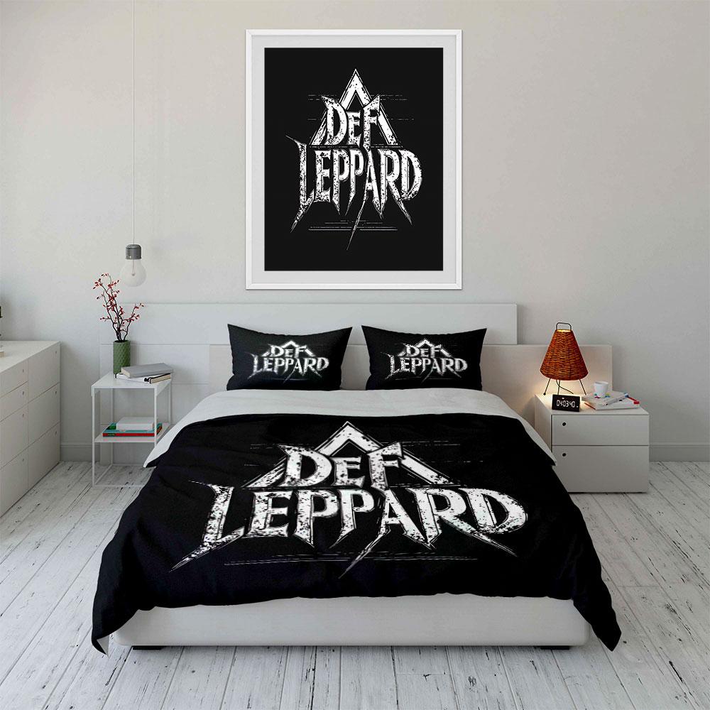 Def Leppard Graphic Tee Bedding Duvet Cover Set Duvet Cover Pillowcases (1*Duvet Cover 2*Pillowcases, without duvet insert)