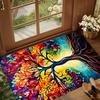 Tree of Life Nature Norse Rug Carpet for Living Room Bedroom Decor,Non-slip Doormat Meditation Picnic Mat Idea Gift Boho
