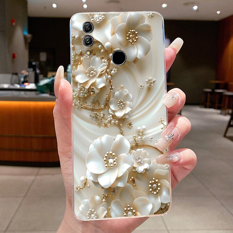 Phone Case For Honor 10 Lite/Huawei P Smart 2019 Coque Butterfly Bow Protective Casing Transparent Soft Silicone TPU Cover Funda