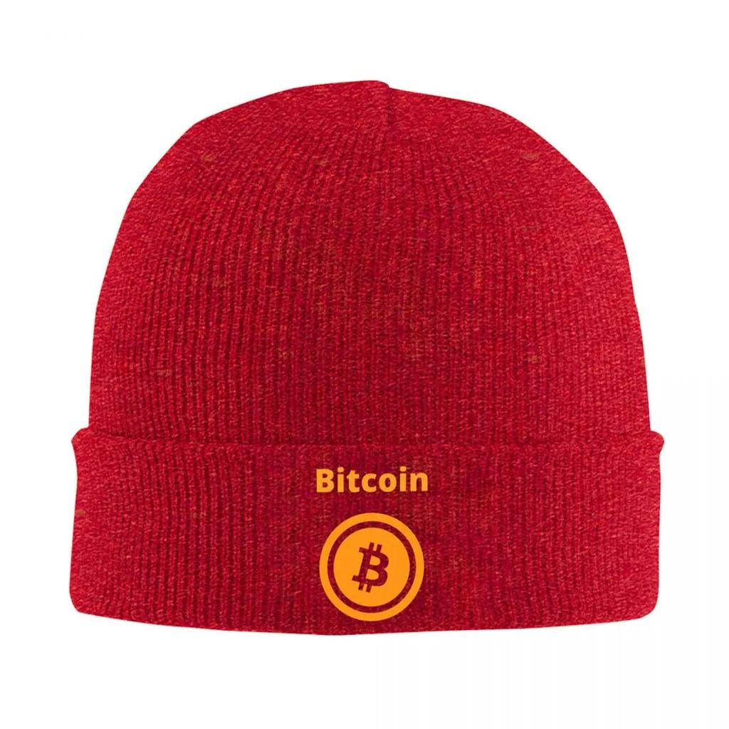 Биткоин BTC Криптовалюта Теплая вязаная шапка Модная шапка-бини Осень Зима Уличные шапки-бини для унисекс взрослых