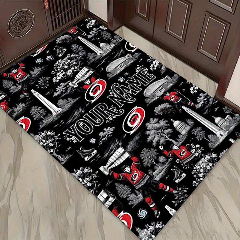 Name Custom Carolina Hurricanes Logo Carpet Rug for Living Room Bedroom Home Sofa Decoration,Kids play Non-slip Floor Mat