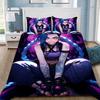 Hot Anime Arcane BeddingSet 3D Print LOL Jinx Adult Boy Girl Bedroom Decoration Duvet Cover Set Single Double Size Bed Linen