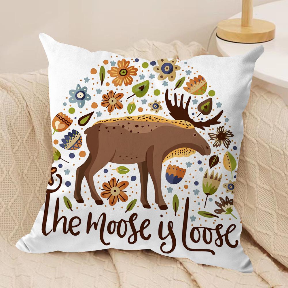 Cute Animals Cushion Cover Pillowcase Ultra Soft Skin Friendly Fabric Cloud Like Comfort Concealed Zipper