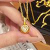 Women's Gold Heart-Shaped Cookie Pendant | Vine-wrapped with Glow-in-the-dark Shell, Mystical for Events