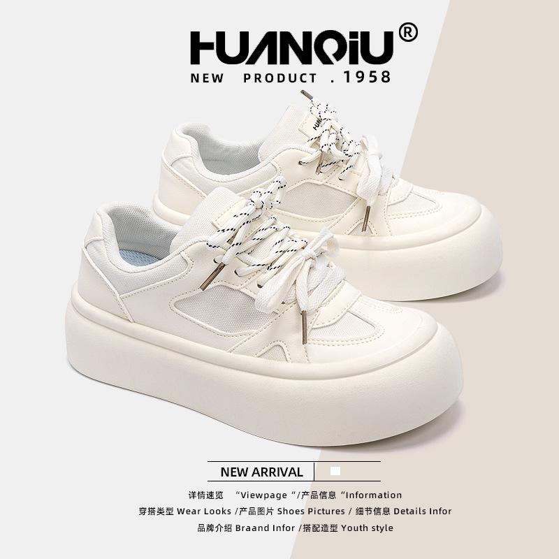Global Platform White Shoes Women's Spring ZHQ5915 New Popular Versatile and Lightweight Student Shoes Women's Board Shoes
