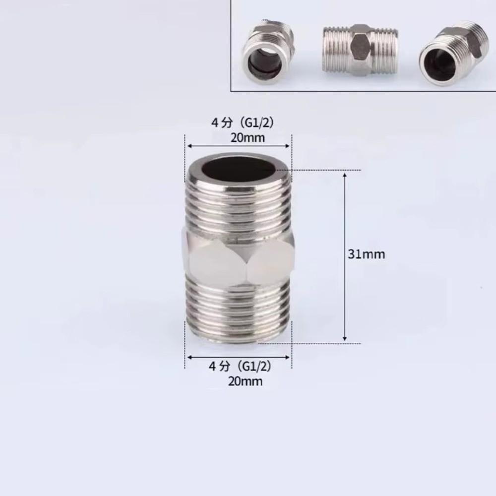 Hex Nipple Double Male Thread Connecter Stainless Steel Water Pipe Joints Plumbing Accessories