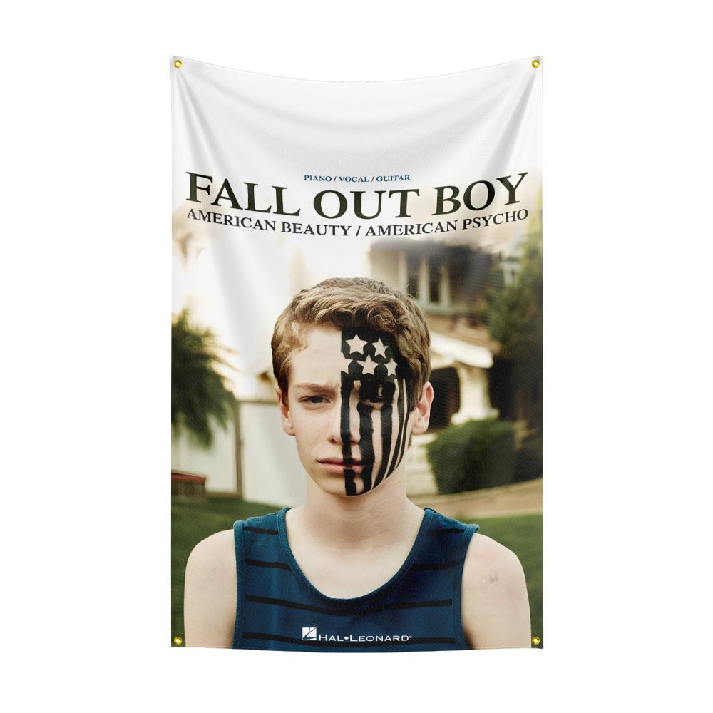 Флаг Fall Out Boy Рок-музыкальная группа Баннер HD-печать Гобелен Выставка, Фанаты музыкальной группы, Декор гаража