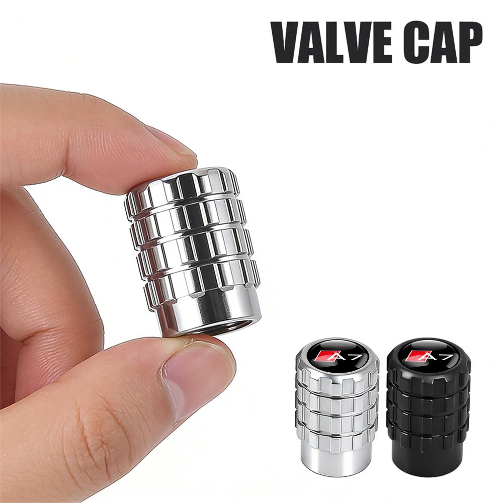 4Pcs Metal Car Tire Valve Stem Caps Auto Accessories For q2 Sline Quattro Q3 Q5 Q7 Q8 Q1 Q4 Q6 TT S A3 A1 A4 A6 A5 A7 A2 A8 Q2
