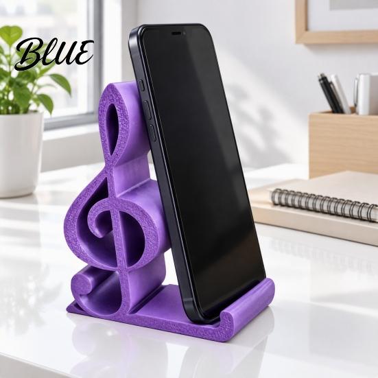 Treble Clef Art Ornament Cell Phone Holder Musical Note Design Desktop Music Teacher Appreciation Gift Stand Decorative for Home Office Artistic