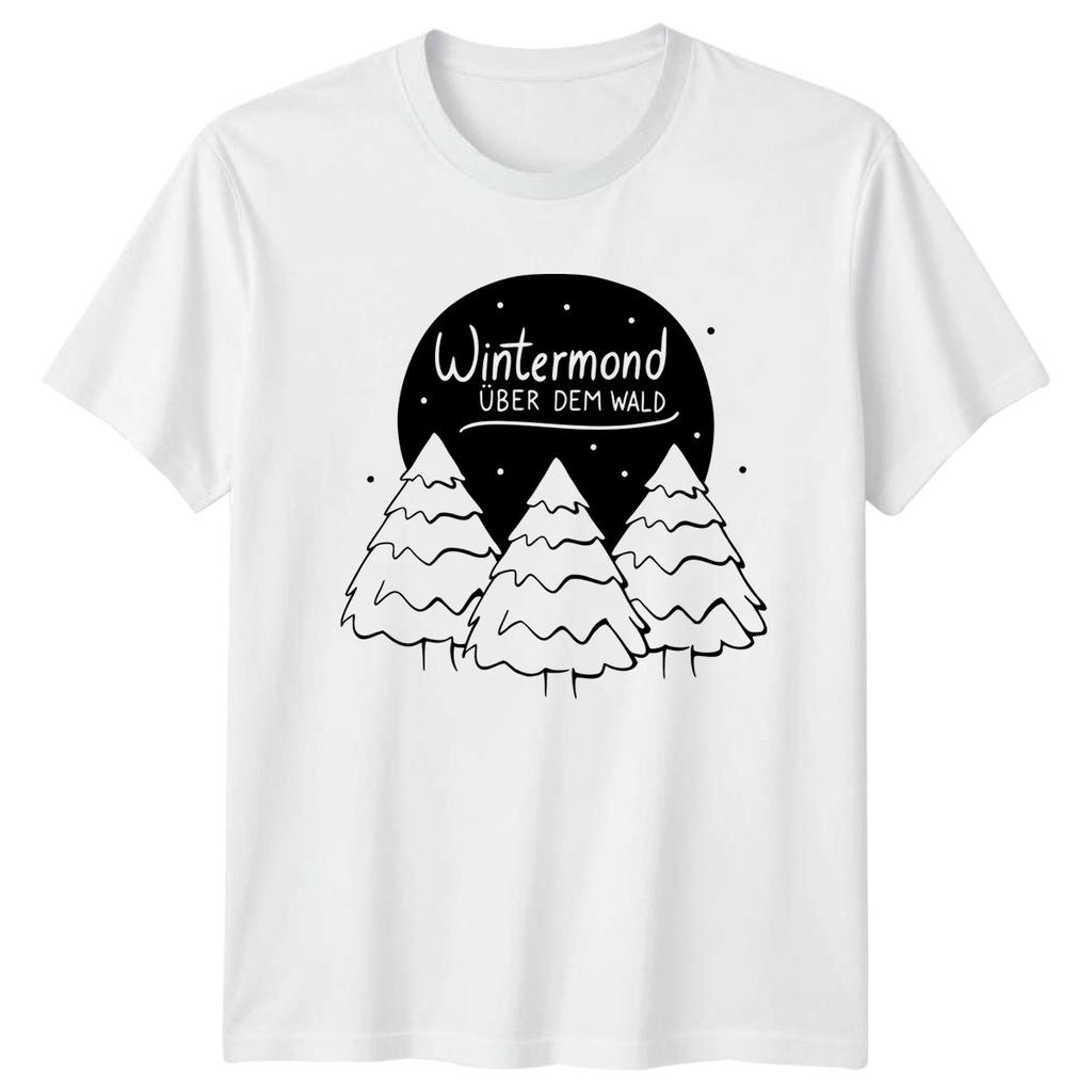 Wintermond ber Dem Wald TShirt Winter Forest Christmas Gift For Him And Her