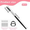 6 Pack Eyelash Brush Eyebrow Spoolie Reusable Mascara Brush Wands Black Portable Eye Brushes Makeup Lash Spoolies Set for Eyelash Extension Makeup