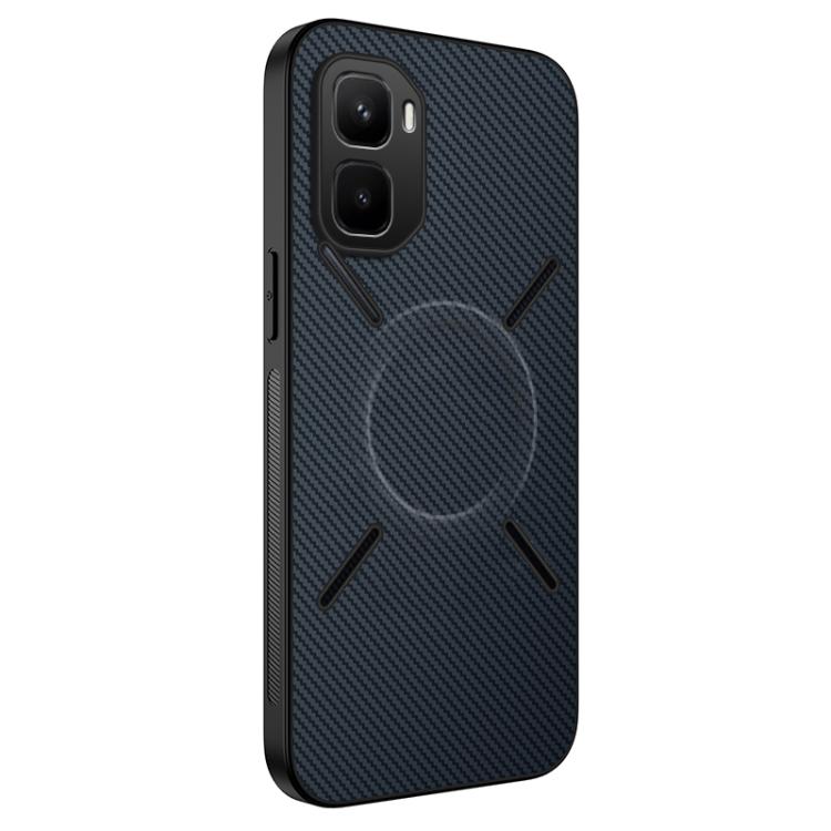 TQ Series Magnetic Carbon Fiber Texture PC Hybrid TPU Phone Case For Infinix Note 60 Ultra 5G, Anti-Slip Slim Protective Cover