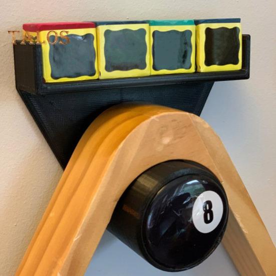 Держатель для бильярдного треугольника, настенное крепление, держатель для бильярдных мелков, 3D-печатные бильярдные принадлежности, органайзер для клуба, бильярдной, бара