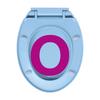 Toilet Seat with Soft Close Mechanism Blue Oval