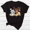 Christmas Theme Cartoon Graphic T Shirt Unisex Unisex Unisex Streetwear Cute Santa Claus Reindeer Print Casual Short Sleeve