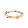 Peridot Bezel-Set Stacking Band Ring - Sterling Silver Rose Gold Vermeil