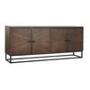 Low Buffet - Alpin - Jamun Wood - 4 Doors - 177x38x75 Cm - Dark Brown