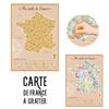 Les Trésors De Lily [A3657] - Poster / Scratch Poster 'Map of France' - 73x52 Cm