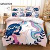 Комплект постельного белья для девочек и с единорогами, комплект пододеяльника, 3D постельное белье, цифровая печать, постельное белье размера «queen», модный дизайн
